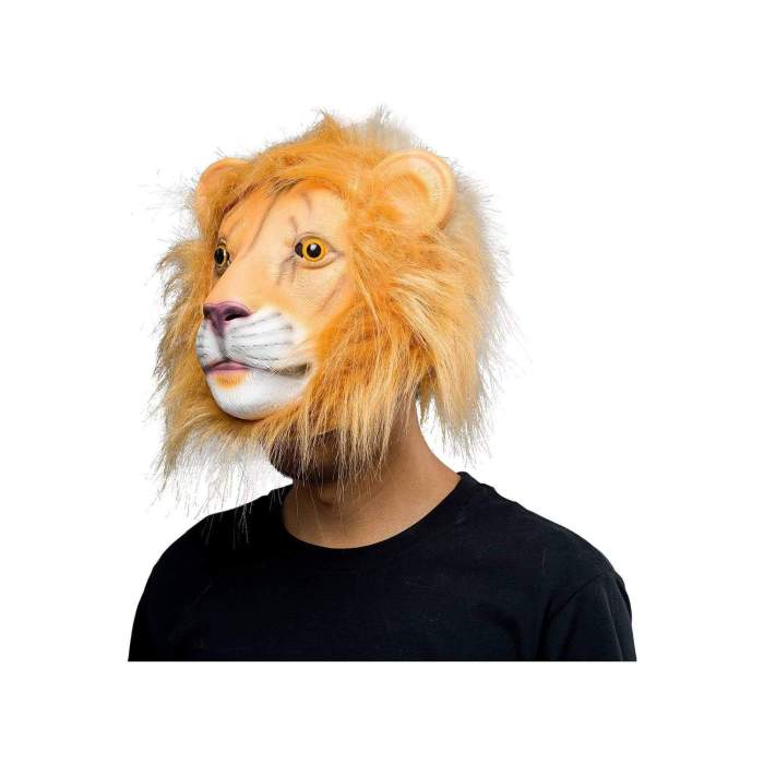 Lion Full Face Mask Halloween Animal Latex Masks Adult Cosplay Props
