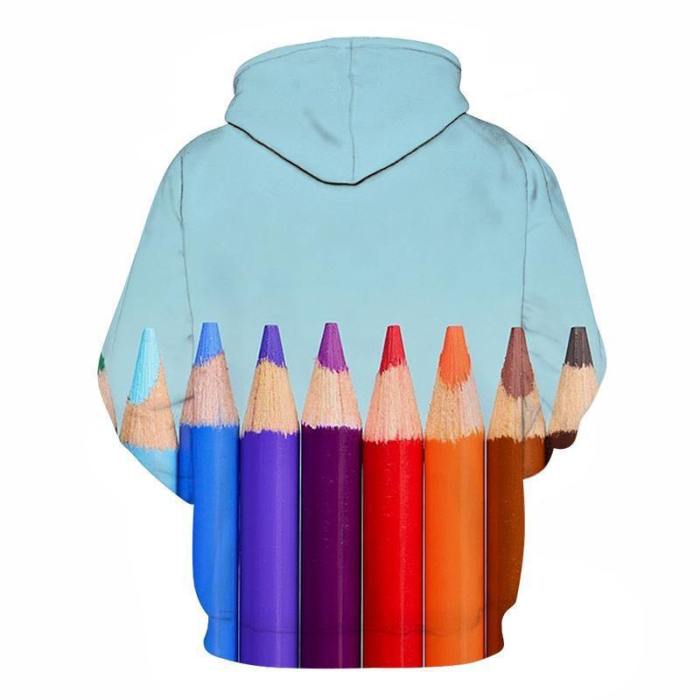 Color Pencils 3D - Sweatshirt, Hoodie, Pullover