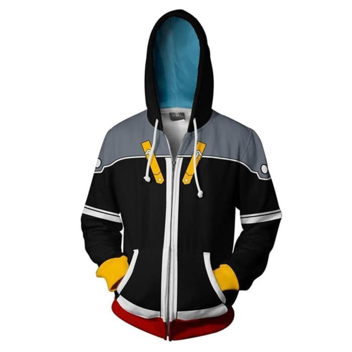 Video Game Theme Cosplay Unisex 3D Zip-Up Hoodie Sweater Halloween Cosplay Game Costume For Men And Women Plus Size 5Xl