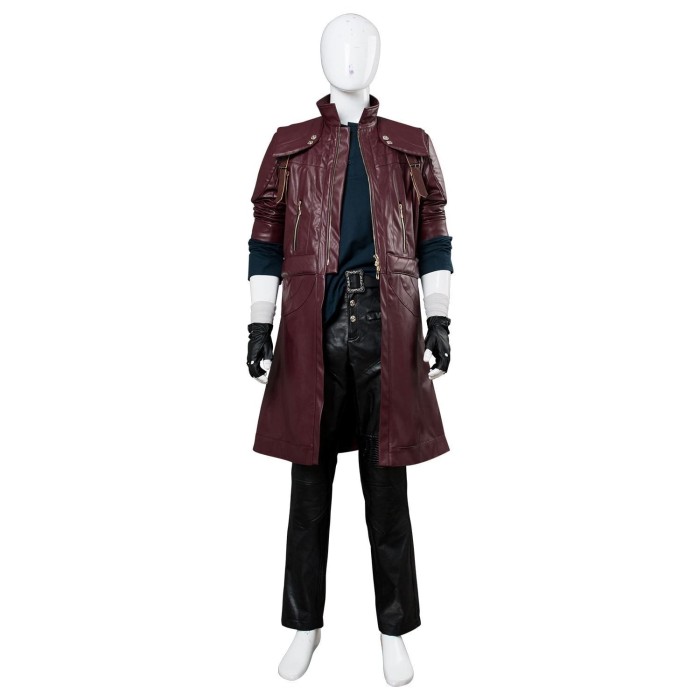 Devil May Cry V Dmc5 Dante Aged Outfit Leather Cosplay Costume