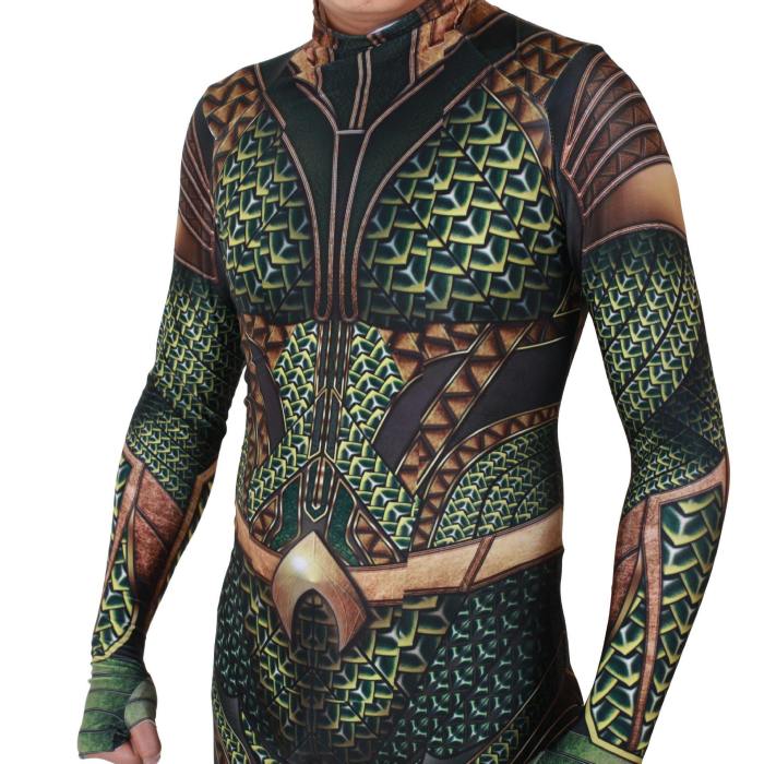Adult Aqua Man Aquaman Saints Arthur Curry Halloween Costume Jumpsuit
