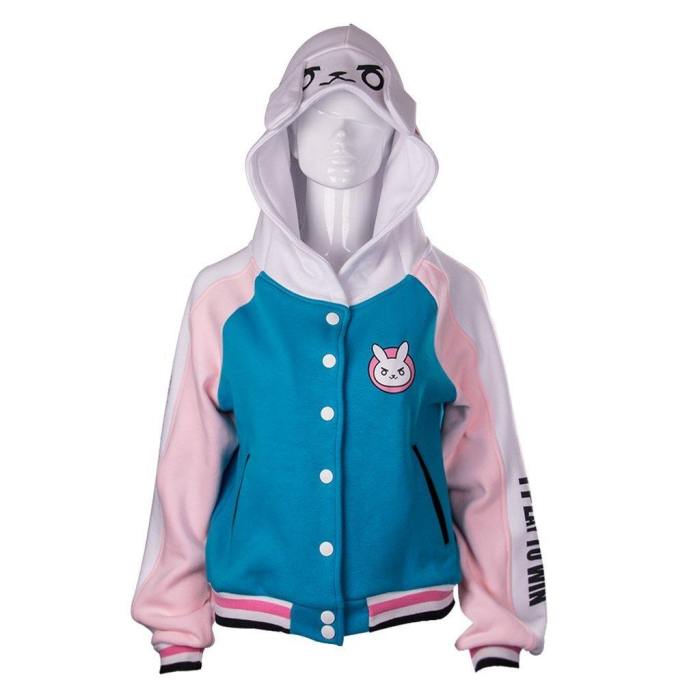 Overwatch Dva Cosplay Hoodie Sweatshirt Cosplay Costume