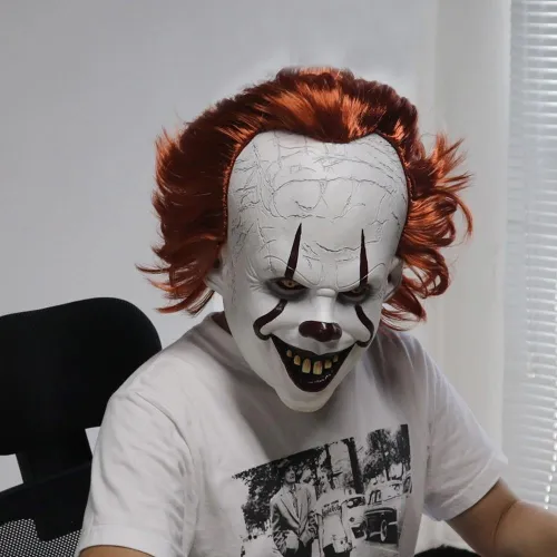 Joker Pennywise Stephen King It Chapter 2 Latex Mask Clown Helmet