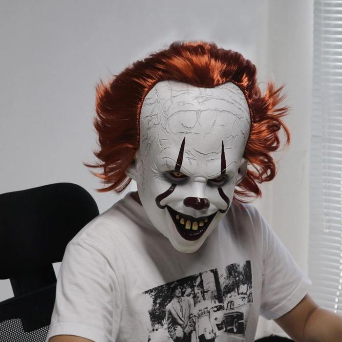 Joker Pennywise Stephen King It Chapter 2 Latex Mask Clown Helmet