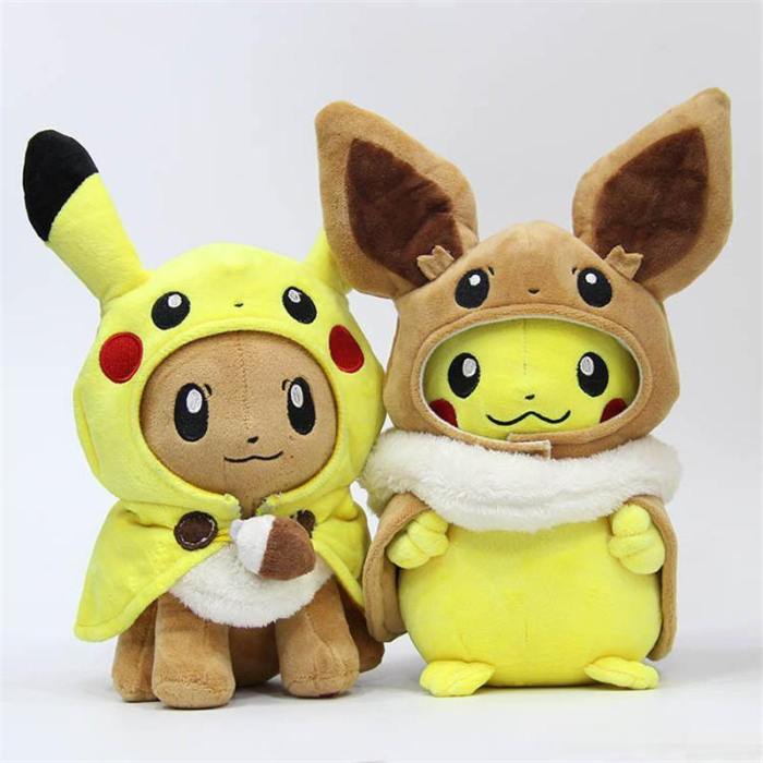 Pocket Animals Pikachu Eevee Gengar Plush Stuffed Dolls Toy Kids Gift