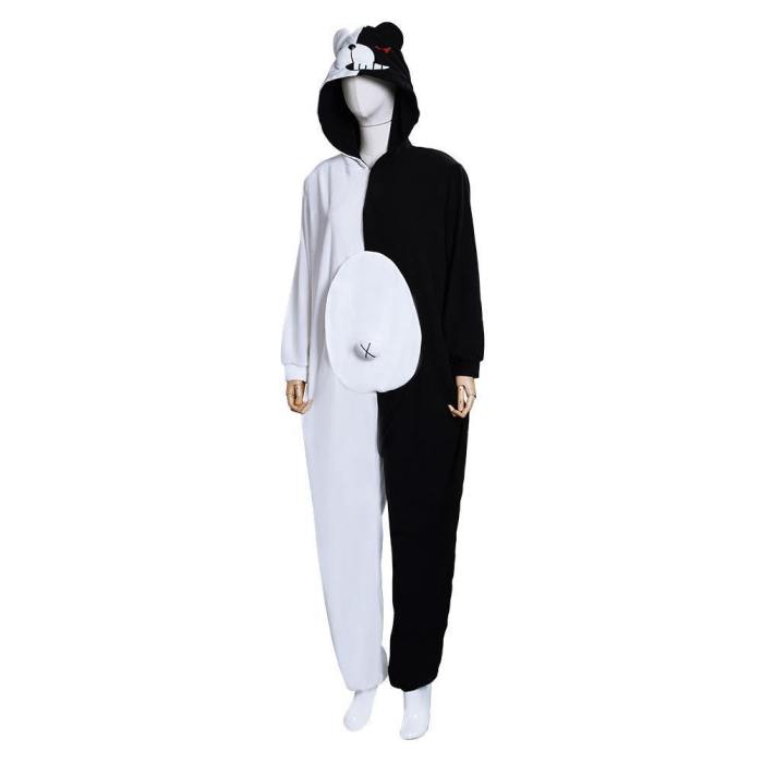 Danganronpa Dangan Ronpa Monokuma And Monomi Jumpsuit Pajamas Sleepwear Halloween Carnival Suit Cosplay Costume