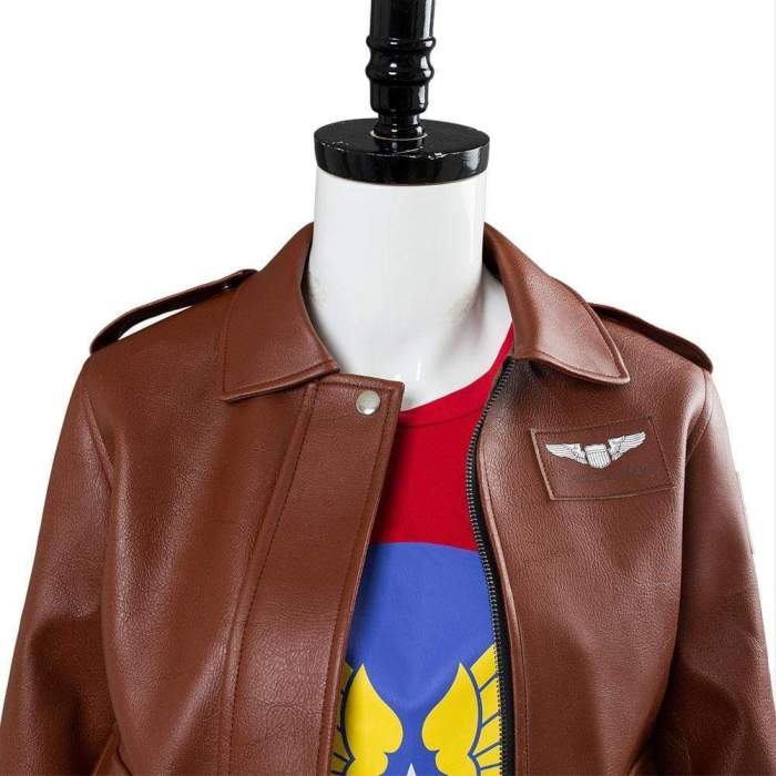 Captain Marvel Carol Danvers U.S.Air Force T Shirt Bomber Jacket Casual Suit