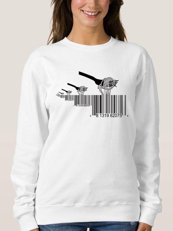 Funny Noodle Barcode Sweatshirt