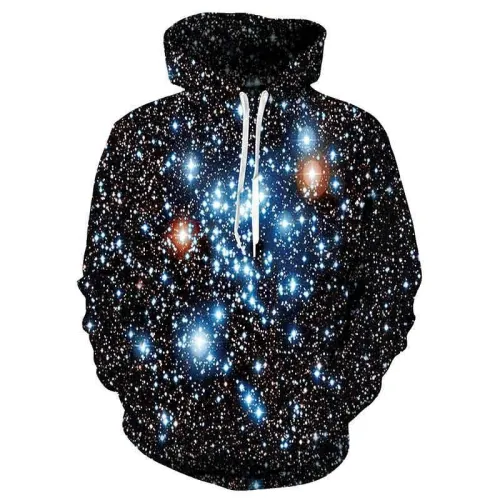 Mens Hoodies 3D Printed Galaxy Printing Hoodies