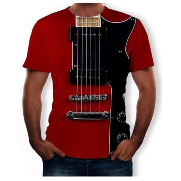 Cool Guitar And Playing Cards 3D Shirt And Hoodie