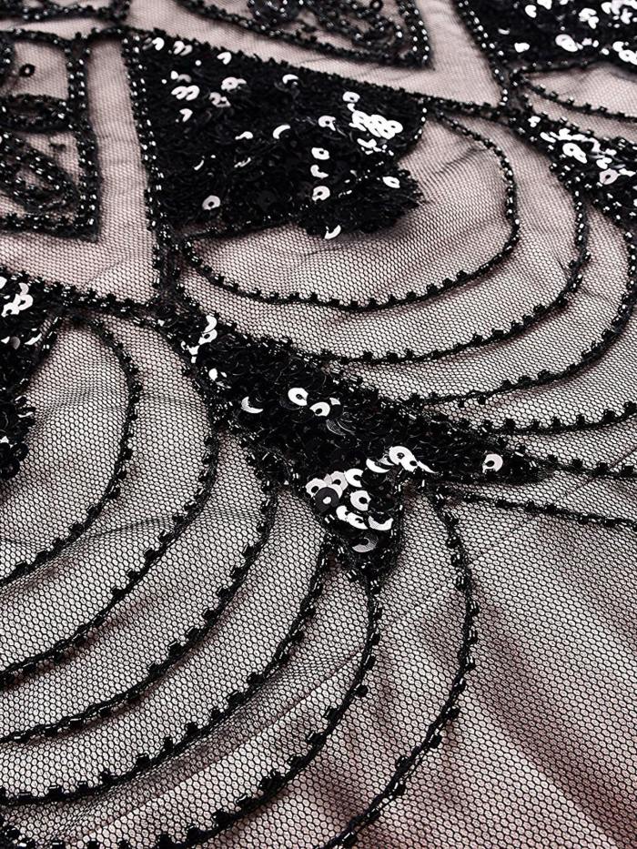 Sequined Chiffon Dress
