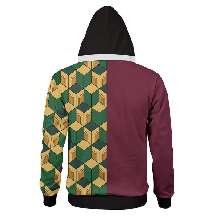 Unisex Demon Slayer: Kimetsu No Yaiba Hoodie Tomioka Giyuu Cosplay Hooded Pullover Sweatshirt Cosplay Costume