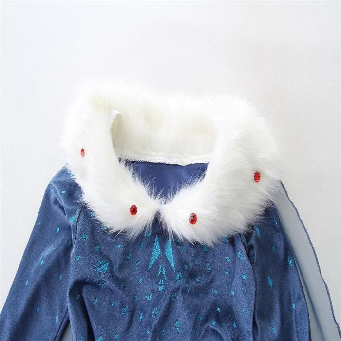 Frozen Aisha Dress Girl Anna Princess Skirt Dress Cosplay Costume For Kids