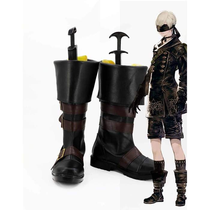 Nier:Automata 9S Cosplay Costume + Wigs + Shoes