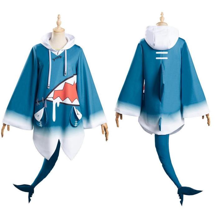 Hololive English Vtuber Gawr Gura Top Outfits Halloween Carnival Suit Cosplay Costume