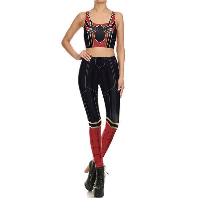 Star Wars Cosplay Costume For Women Wonder Captain America Deadpool Woman Croped Tops Leggings Sets