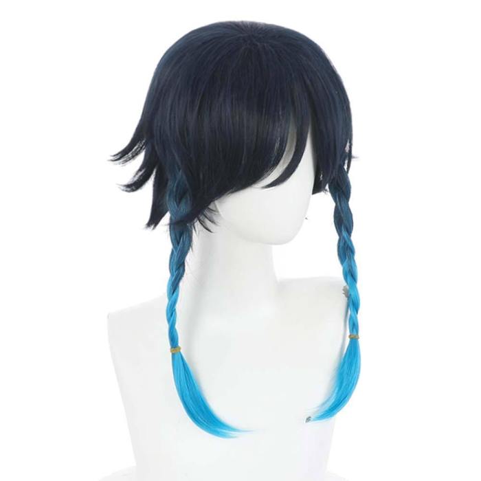 Game Genshin Impact Venti Heat Resistant Synthetic Hair Carnival Halloween Party Props Cosplay Wig