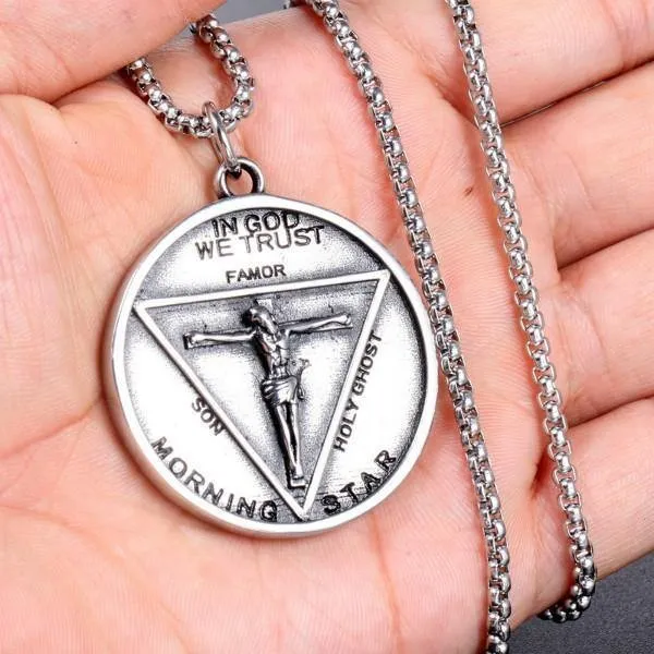 Lucifer Morningstar Necklace Stainless Steel Pendant Accessory Cosplay
