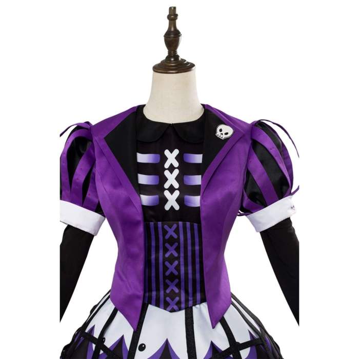  Minnie Mouse Outfit Dress Halloween Cosplay Costume Purple