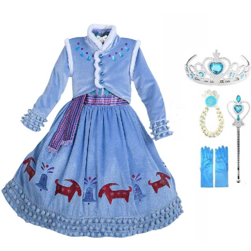 Frozen 2 Princess Anna Halloween Carnival Cosplay Costumes Kids Dress