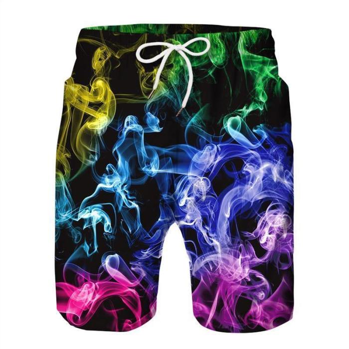 Colorful Flame Beach Board Shorts