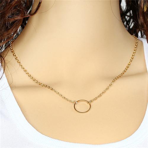 Bohemian Style Ring Chain Necklace