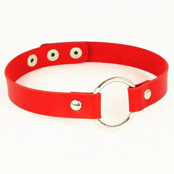 Cool Heart Buckle Band Choker Necklace