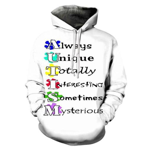 Define Autism 3D - Sweatshirt, Hoodie, Pullover-Support Autism Awareness Movement