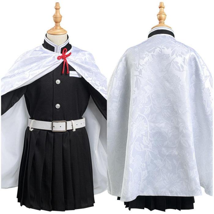 Demon Slayer: Kimetsu No Yaiba Tsuyuri Kanawo Kids Girls Skirt Cloak Outfits Halloween Carnival Suit Cosplay Costume