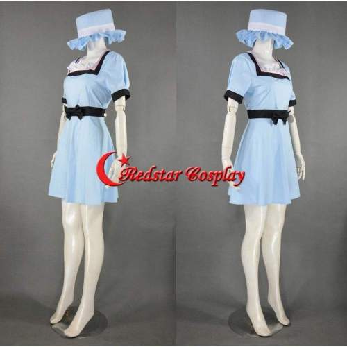 Steins Gate Shiina Mayuri Cosplay Costume Cosplay Blue Dress With Hat