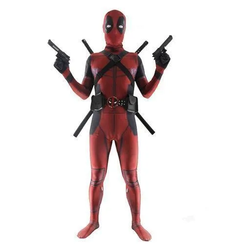Adult  Deadpool Cosplay Jumpsuit Spandex Zentai Suit
