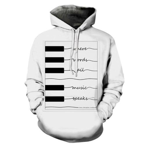 3D Where Music Speaks - Hoodie, Sweatshirt, Pullover