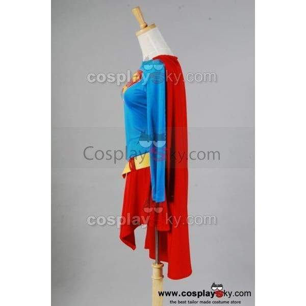 Supergirl One-Piece Dress Belt Cosplay Costume
