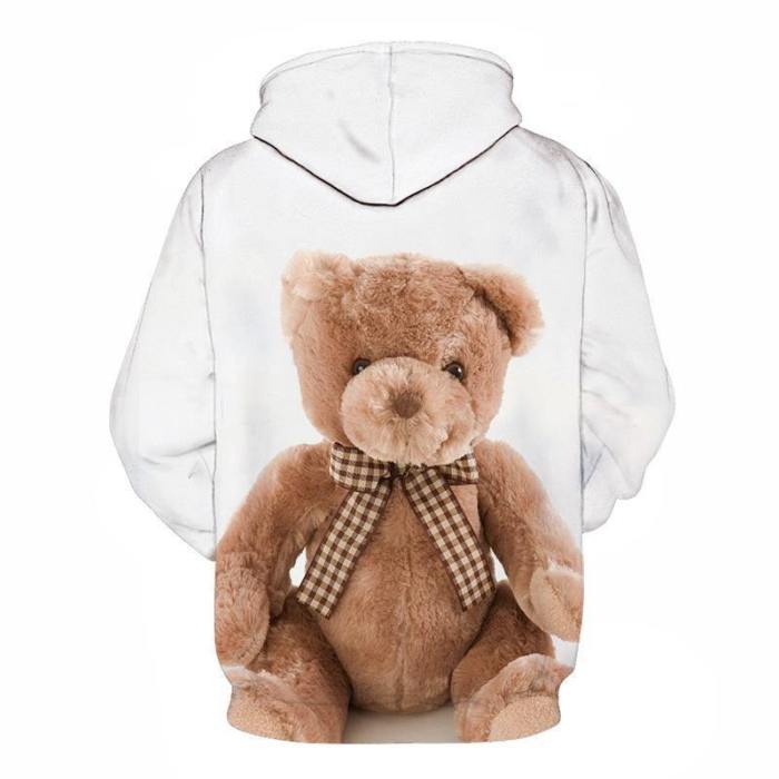 Teddy With A Bow Tie 3D - Sweatshirt, Hoodie, Pullover