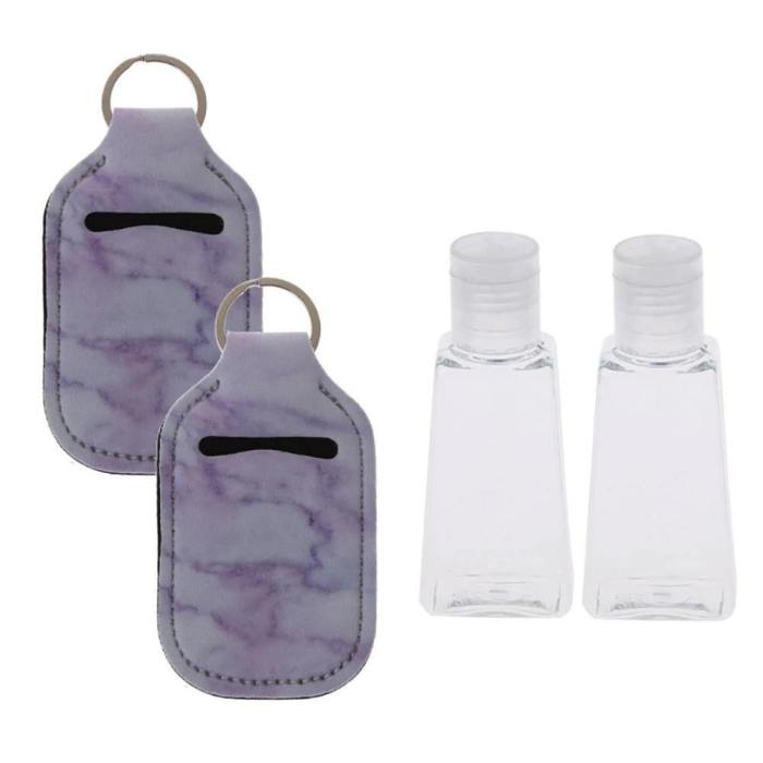 Portable Hand Sanitizer Keychain With Refillable Bottle