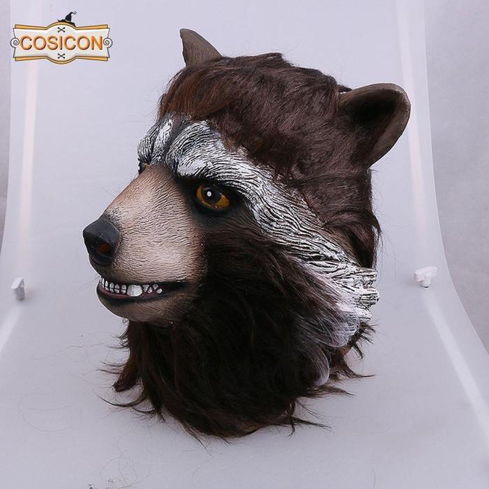 Guardians Of The Galaxy 2  Rocket Raccoon Cosplay Mask  Halloween Party Helmet