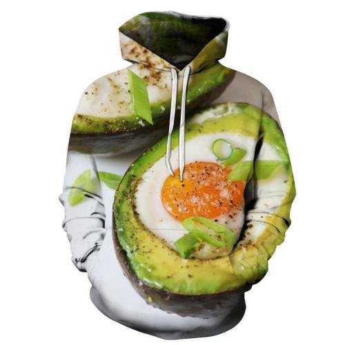 Avocado With Eggs 3D - Sweatshirt, Hoodie, Pullover