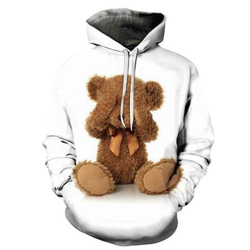 Peek-A-Boo Teddy 3D - Sweatshirt, Hoodie, Pullover