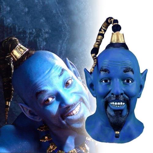 Halloween Funny Prop The Magic Lamp Djinn Aladdin Full Face Latex Mask