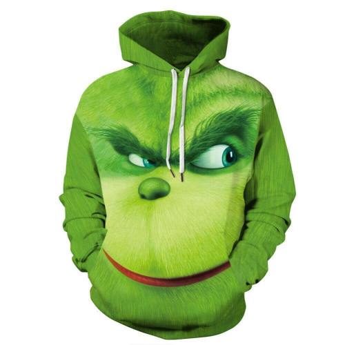 Grinch Hoodie - The Grinch Pullover Hooded Sweatshirt