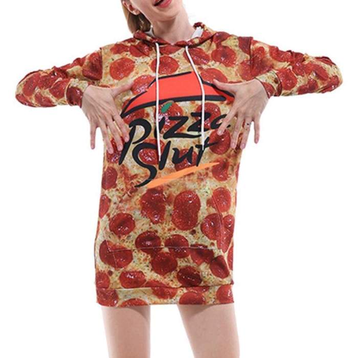 Pizza Hoodie Dress