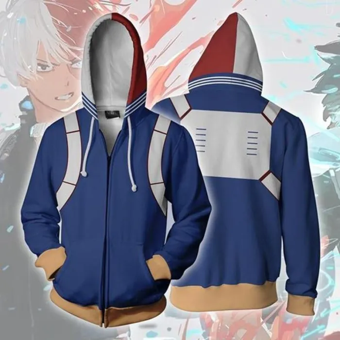 My Hero Academia Hoodie - Shoto Todoroki Zip Up Hoodie Csos016