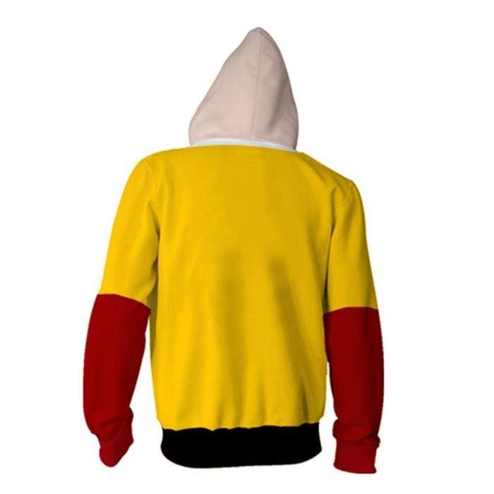 One Punch Man Hoodies - Japanese Anime Zip Up Hooded Sweatshirt