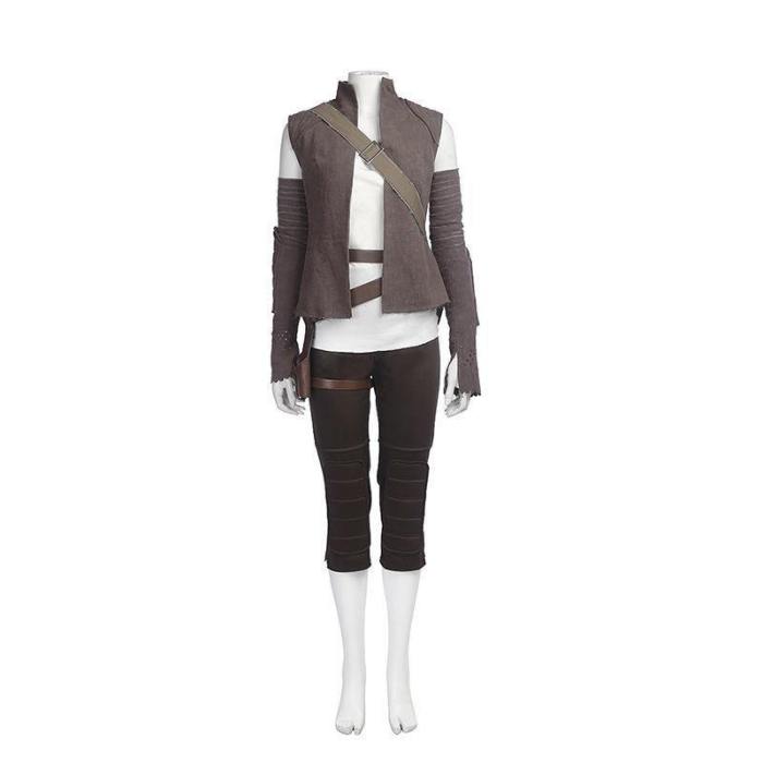 Star Wars Episode Viii: The Last Jedi Rey Cosplay Costume Custom Made Full Size