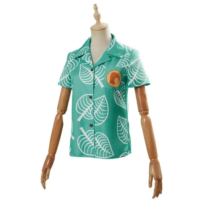 Adult Animal Crossing Timmy & Tommy Short Sleeve Shirts Top Cosplay Costume