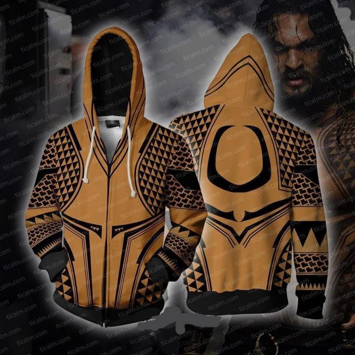 Marvel Movie Aquaman Hoodie Sweater Jacket Cosplay Costume For Adult