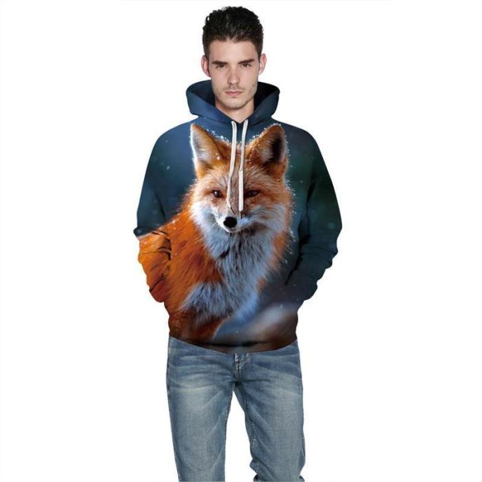 Mens Hoodies 3D Graphic Printed Cute Dog Pullover Hoody