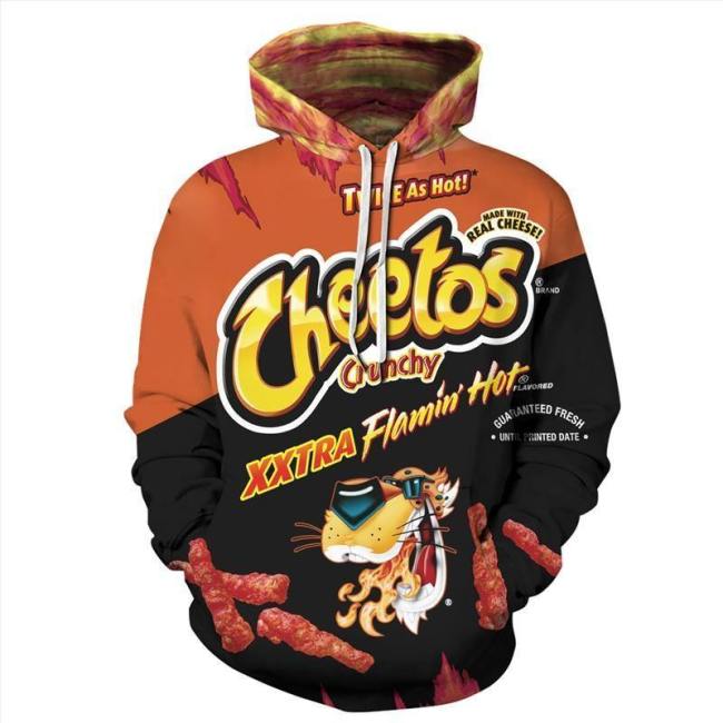 Mens Hoodies 3D Graphic Printed Cheetos Pullover
