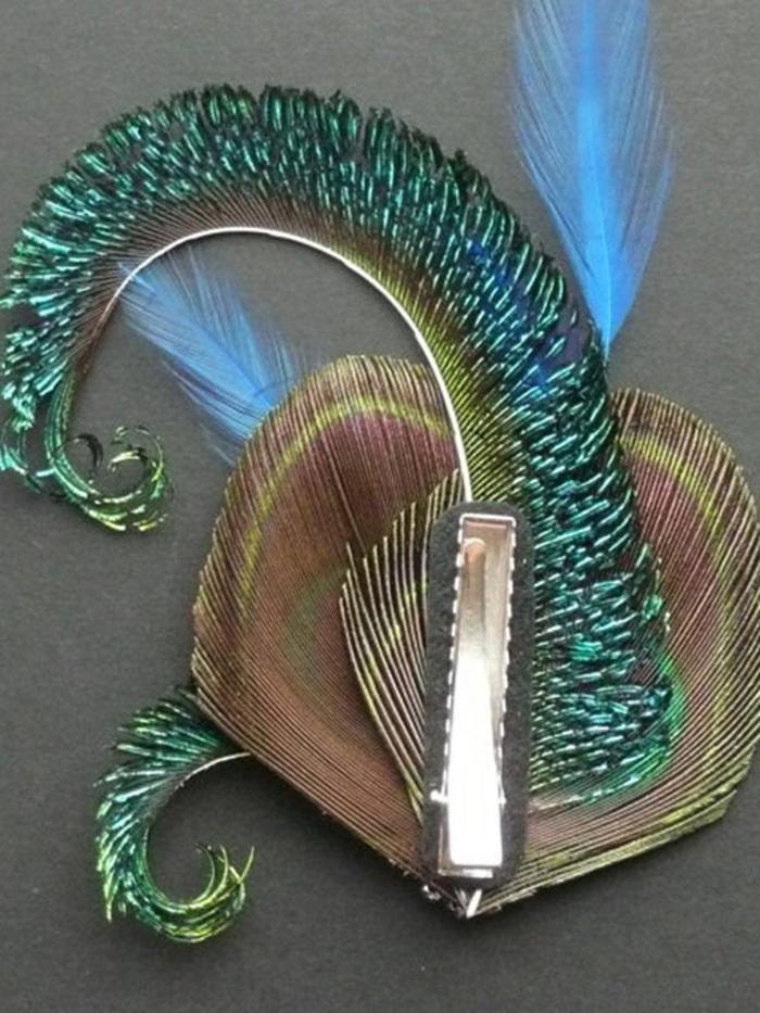 Peacock Feather Clip Table Dance Hair Accessories