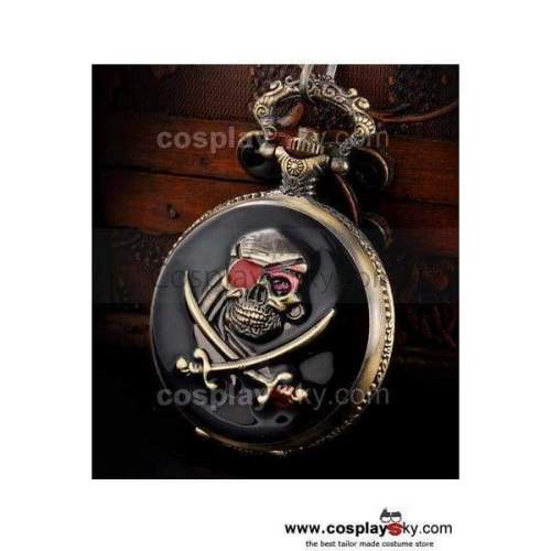 Pirates Skull And Dagger Pocket Watch Cosplay Prop